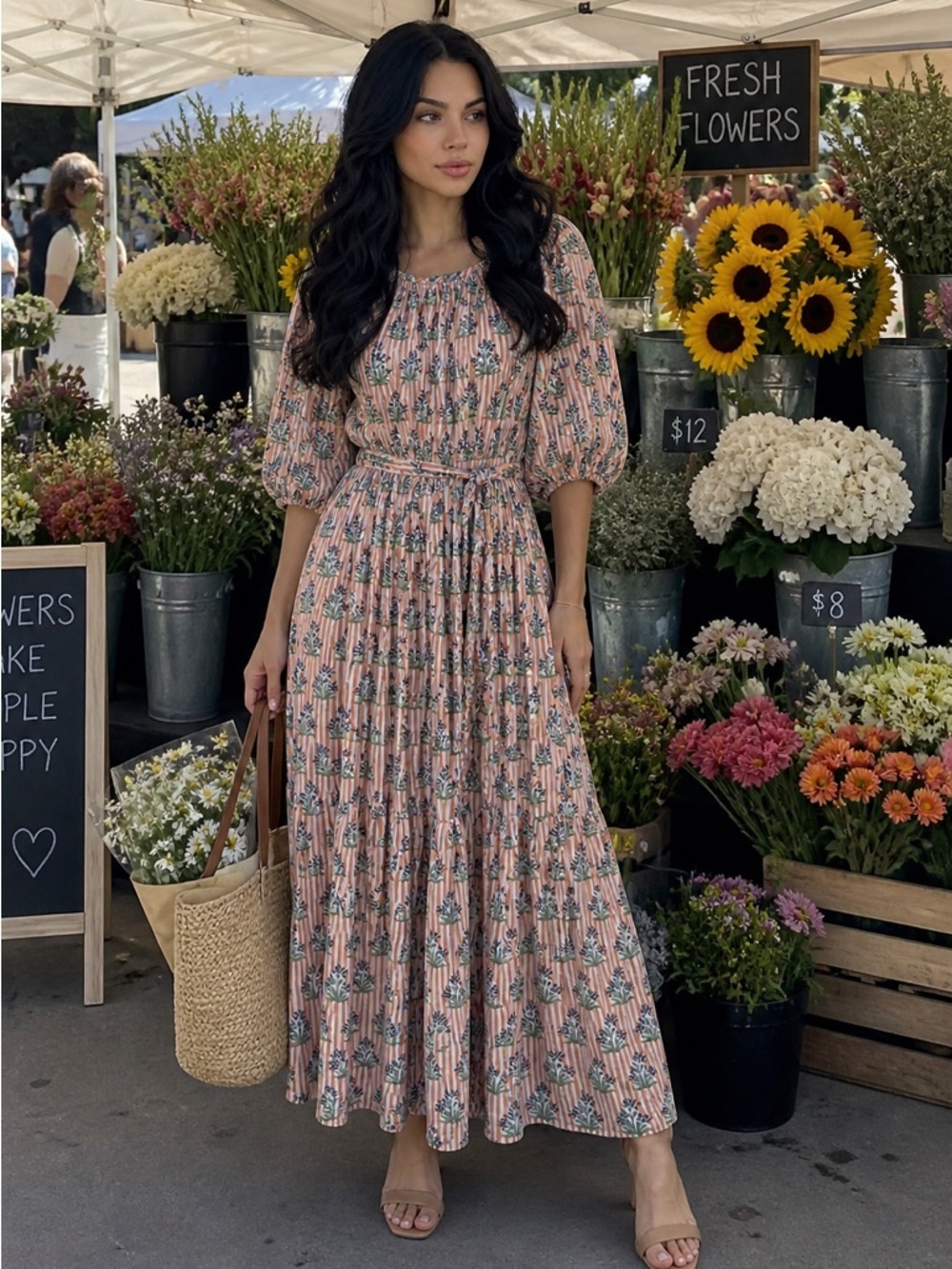 Bakar Balloon Midi Dress